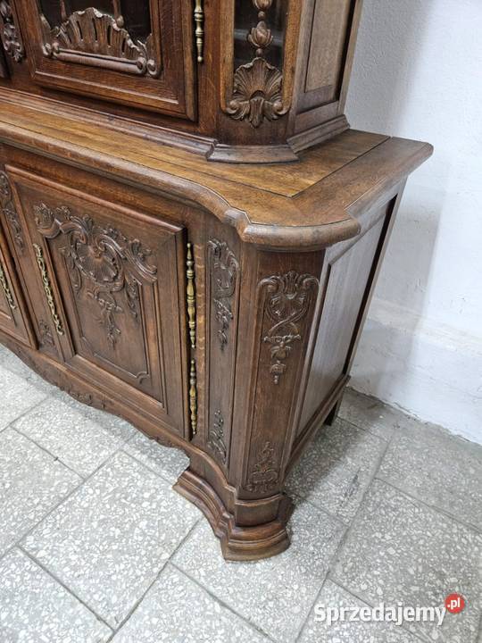 Stara dębowa witryna Ludwikowska Biblioteczka małopolskie sprzedam