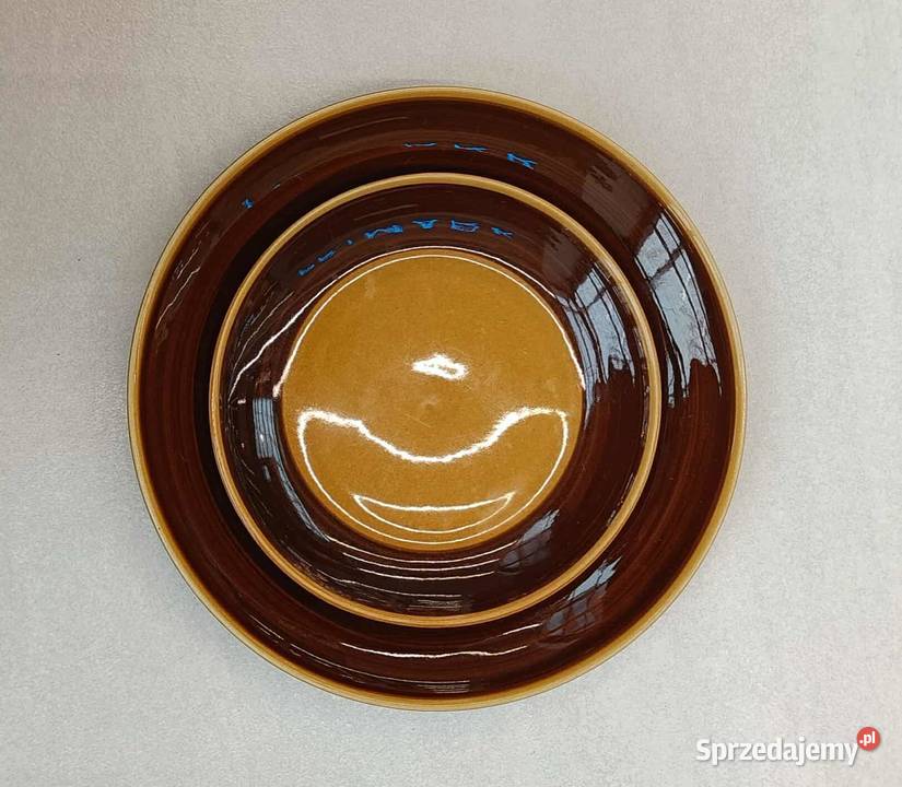 Dwa talerze prl porcelit Iwona Pruszków Warszawa