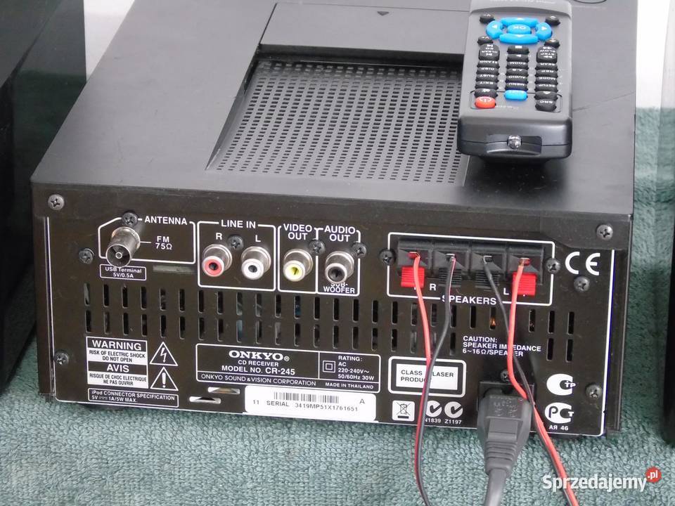 Wieża Onkyo pilot USB mp3 CD RDS AUX kol DOSTAWA Jasło sprzedam