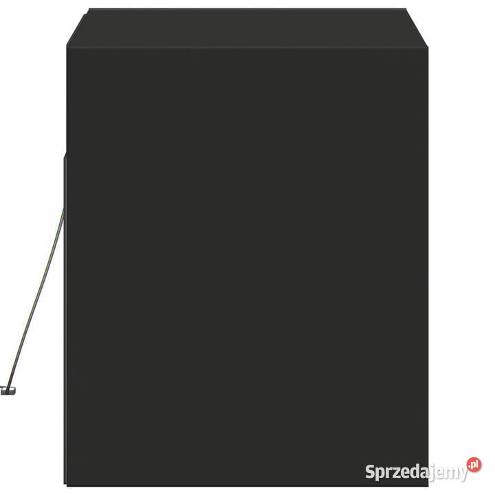 Ścienna szafka TV z LED czarna 80x31x35 WM852356 Warszawa