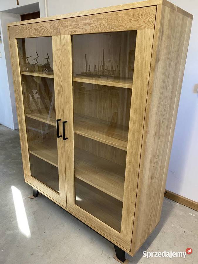 Witryna biblioteczka dębowa 130cm Złochowice sprzedam