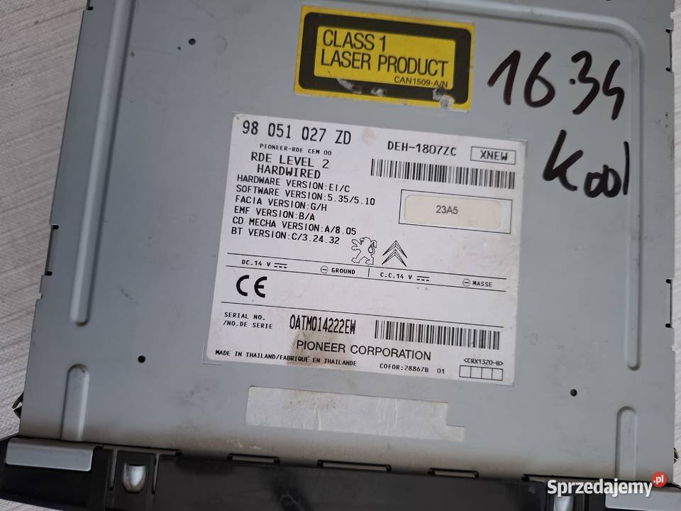 PEUGEOT 2008 301 208 1319 RADIOODTWARZACZ RADIO Międzychód sprzedam