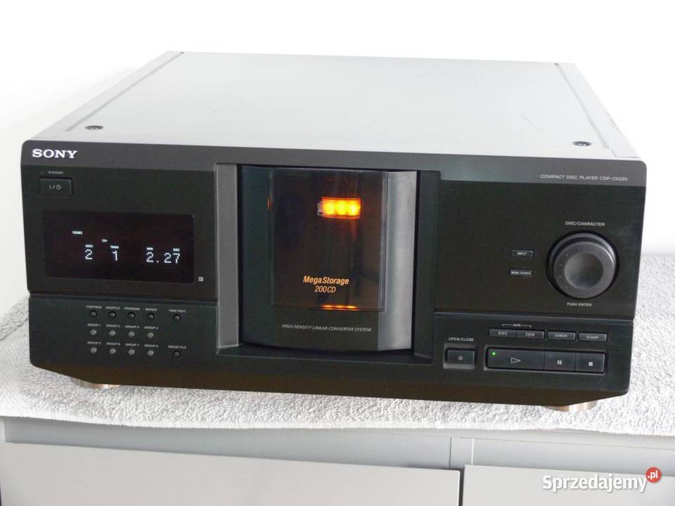 Zmieniarka na 200 CD Sony CDPCX220 TEXT sprawna