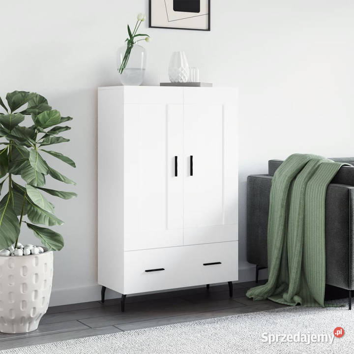 Wysoka szafka biała 695x31x115 materiał mazowieckie
