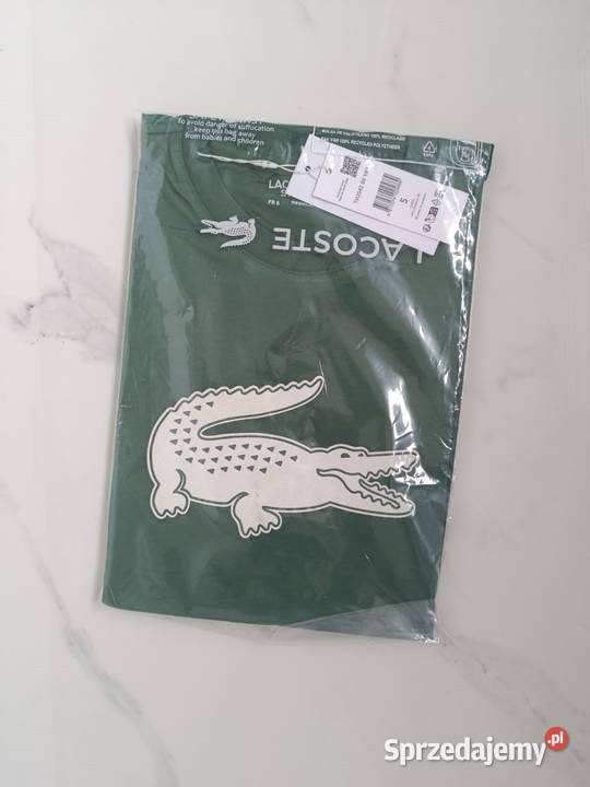 Tshirt męski Lacoste UltraDRY zielony M nowy Lacoste