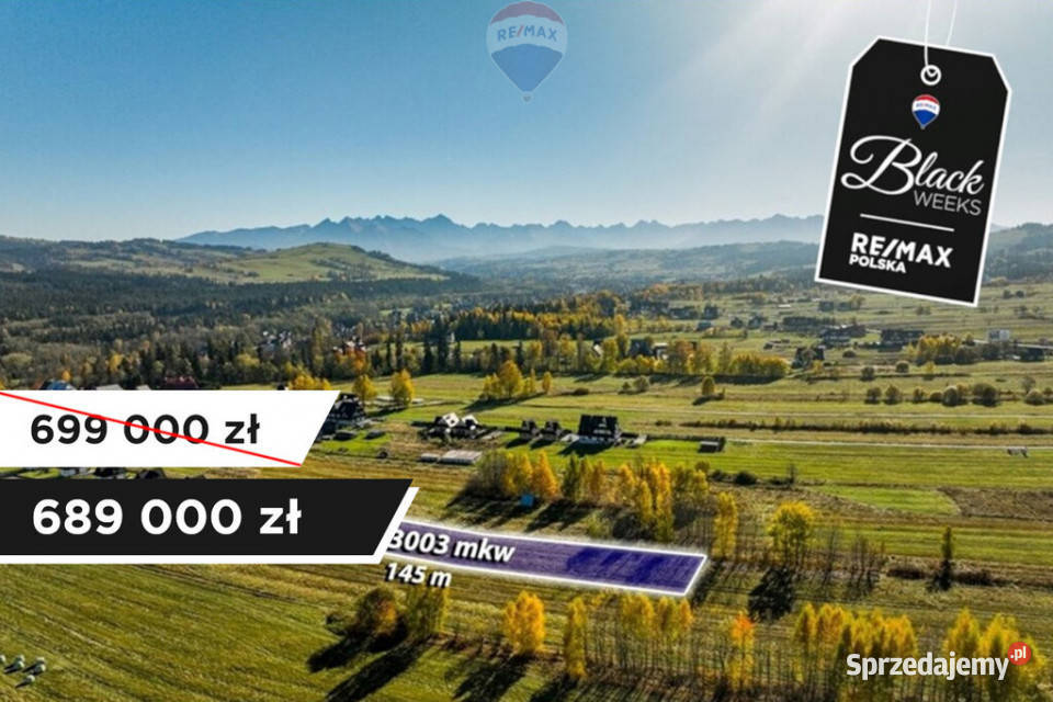 Podhalańska oaza działka w Białce Tatrzańskiej małopolskie