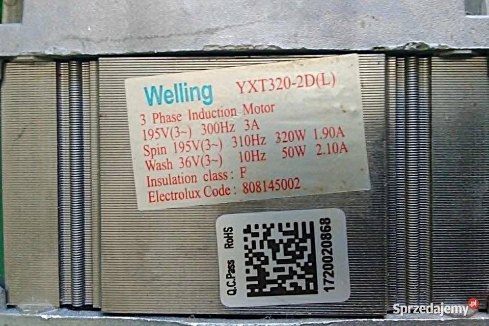 Silnik WELLING YXT3202DL 195V 300Hz Electrolux Rewal sprzedam