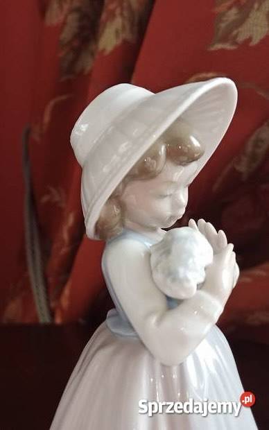 Lladro Figurka dziewczynka z bukietem Hand made Gdańsk