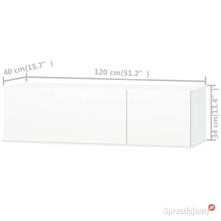 vidaXL Szafki TV 2 materiał drewnopochodny białe mazowieckie Warszawa