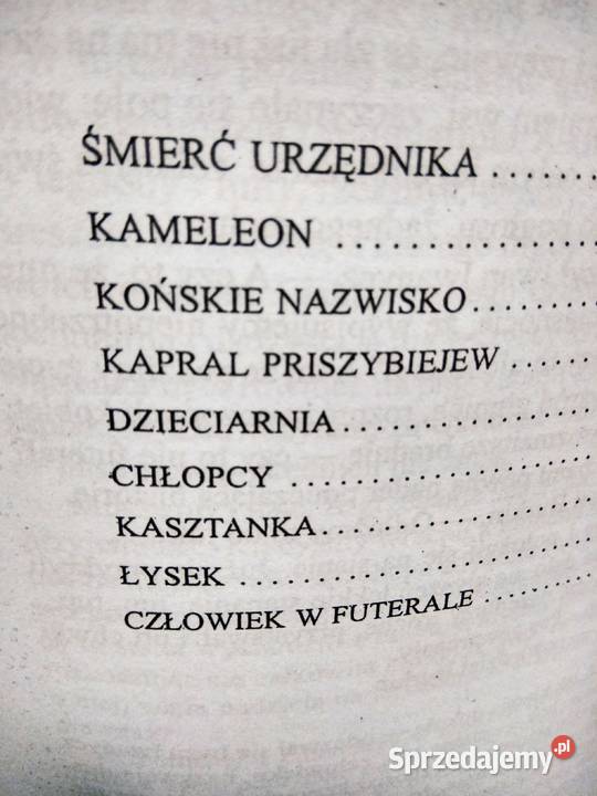 Śmierć urzędnika Czechow opowiadania antykwariat Warszawa