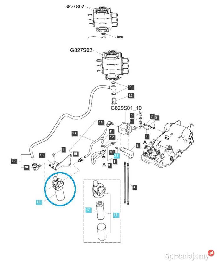 Filtr ciśnieniowy hydrauliczny TRG823 LS Tractor Tajęcina sprzedam