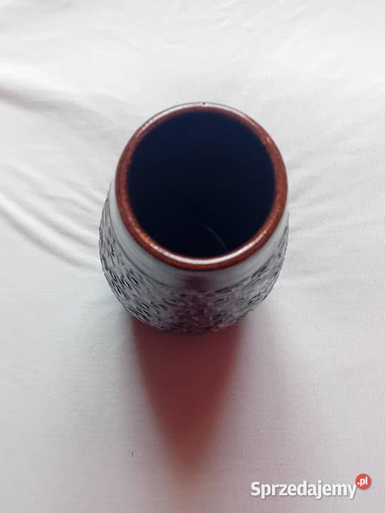 Ceramiczny szkliwiony wazon kamionka zdobiona sprzedam