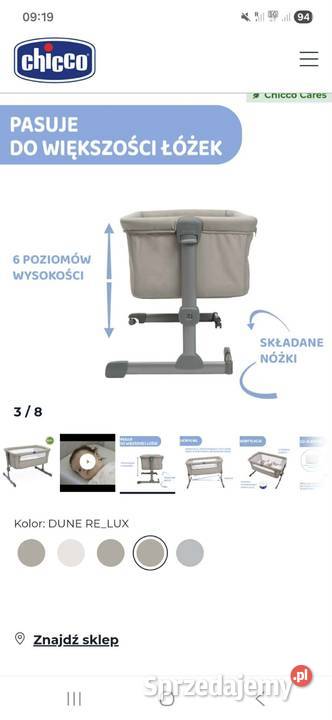 Łóżeczko dostawne Chicco Next2Me Essential Brzeźnica Leśna sprzedam