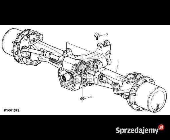 John Deere 7530 Premium Oś przednia AL171820 Jastrzębniki