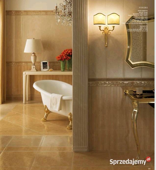 Płtrki Versace Venere Oro Wykończenie Poskwitów