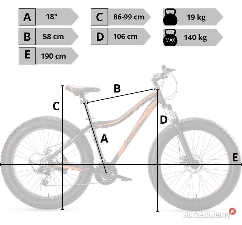 Rower Fatbike Terenowy Shimano Szerokie Opony 26