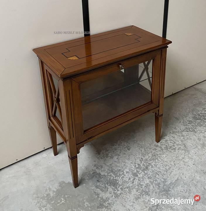 Klasyczna konsola szklana Selwa 13CS orzechowa Przemyśl