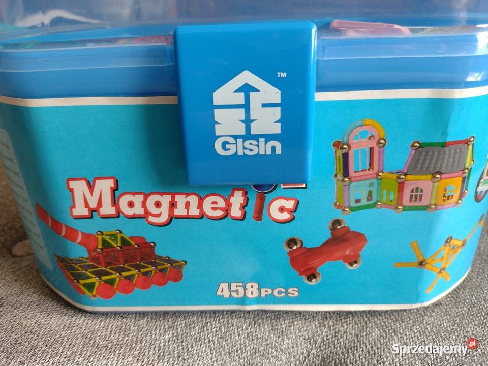 Klocki magnetyczne 458 elementów Dąbrowa Górnicza