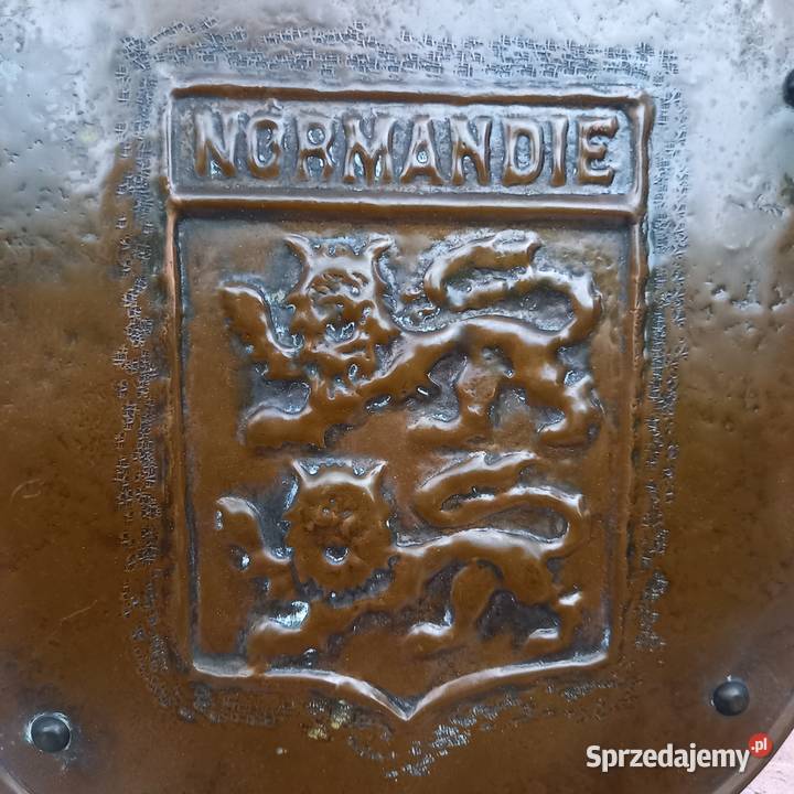Miedziany herb Normandii Warszawa sprzedam