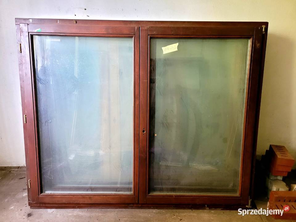 okno okna drewniane 178x145 dwuskrzydłowe 3 Turawa