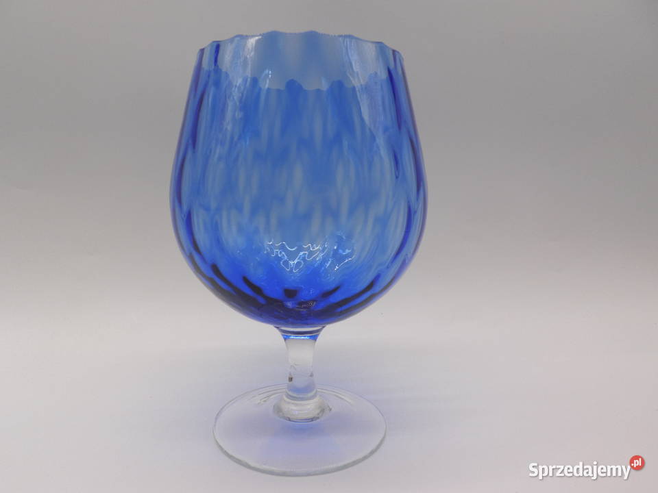 Wazon kielichowy PUCHAR kobaltowy Brandy Porcelana i szkło Raszków
