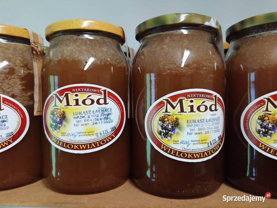 Miód z przydomowej pasieki warmińsko-mazurskie Pasym sprzedam