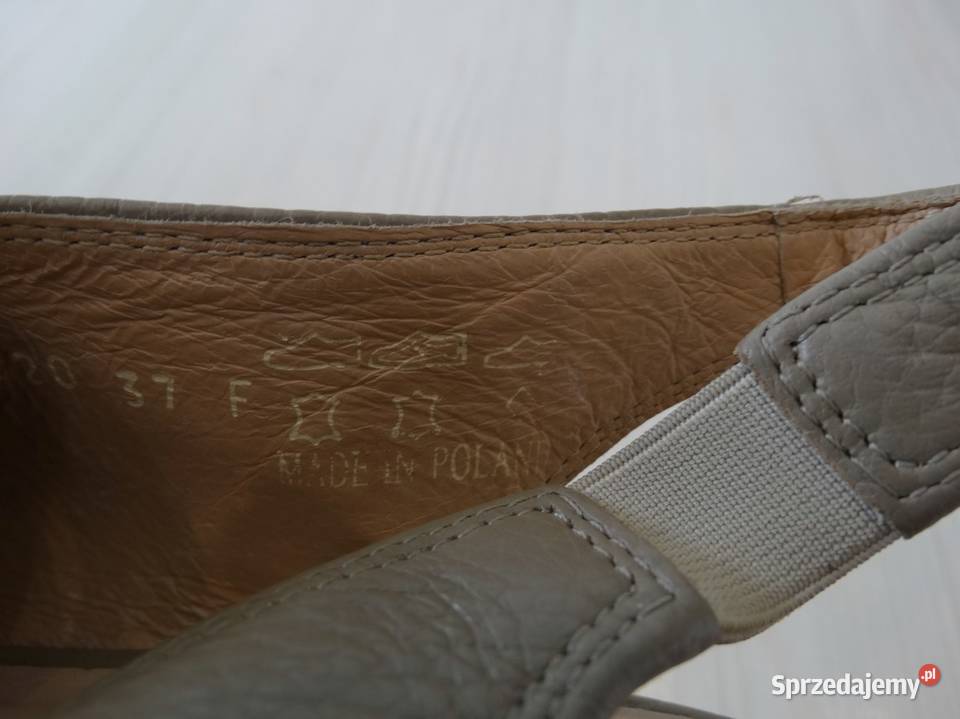 Buty Sandały Skórzane Skóra Naturalna Kolor Łomża