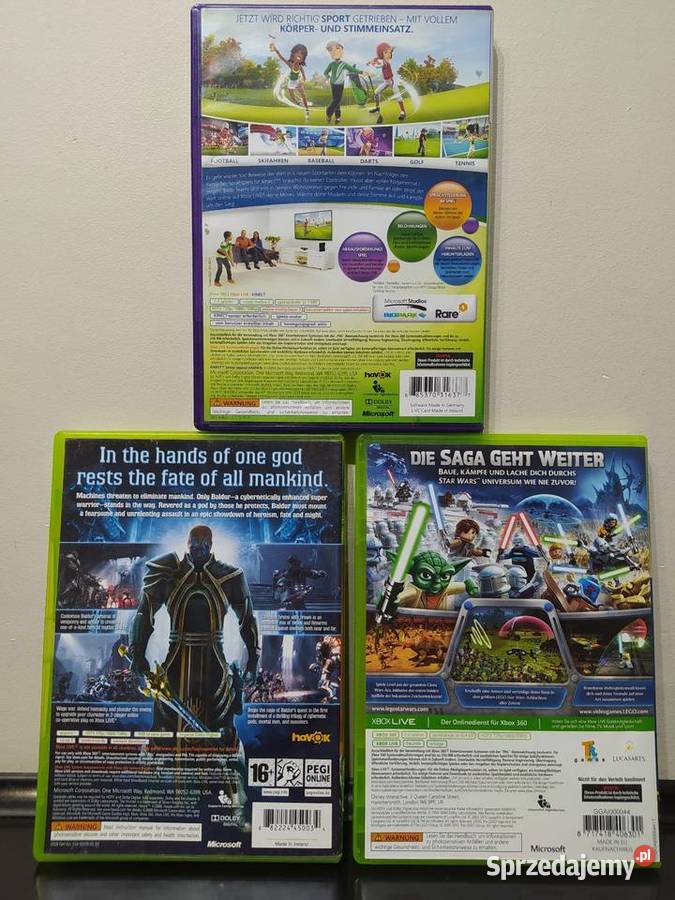 gry XBox 360 Too Human Star Wars III Kinect Kraków