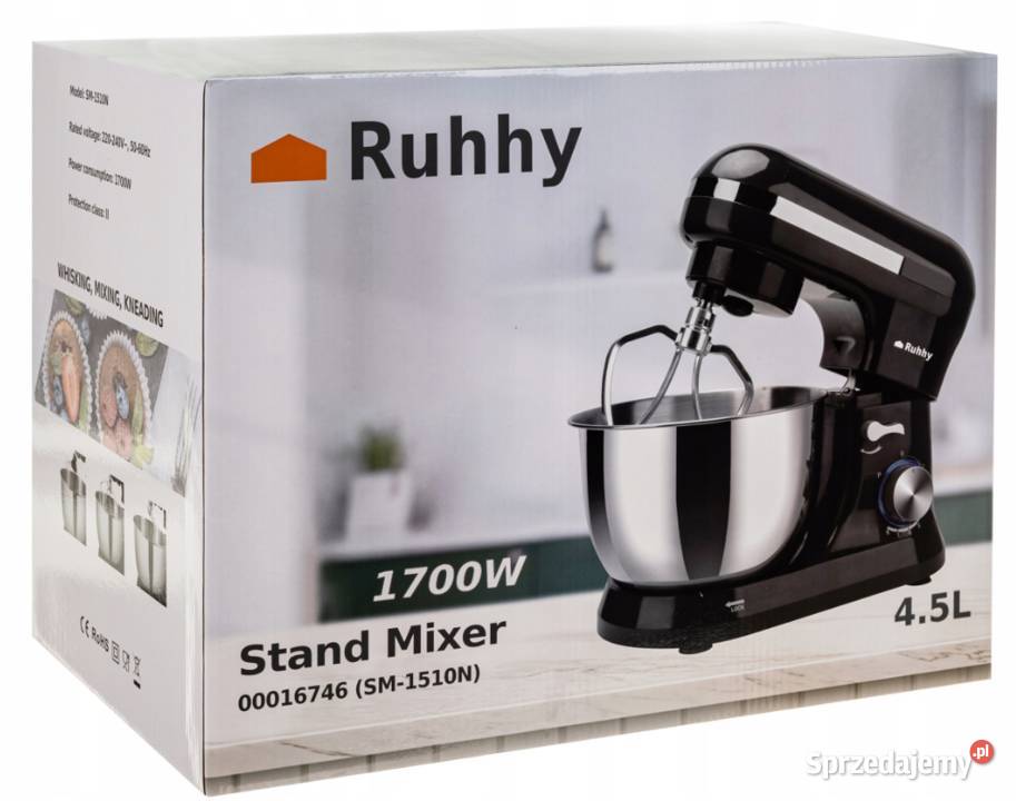 NOWY Robot kuchenny planetarny mikser 1700W 45L