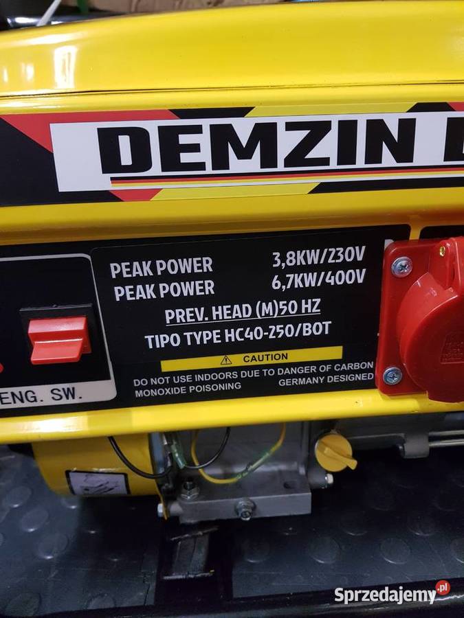 Agregat generator prądotwórczy DEMZIN DZ42N zachodniopomorskie Tychówko sprzedam