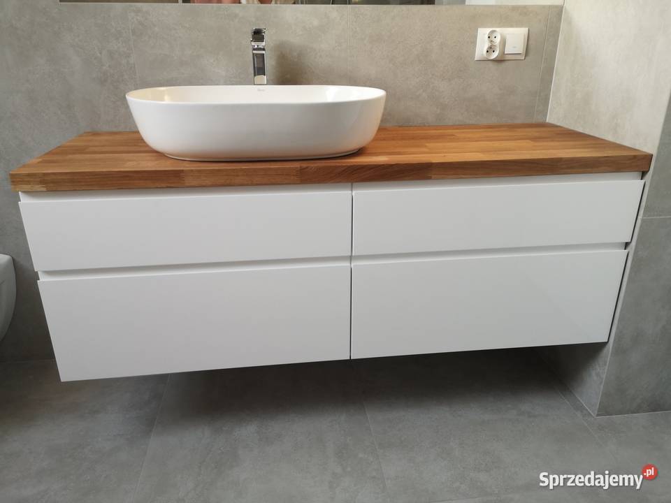 Szafka pod umywalkę z płyty laminowanej dąb