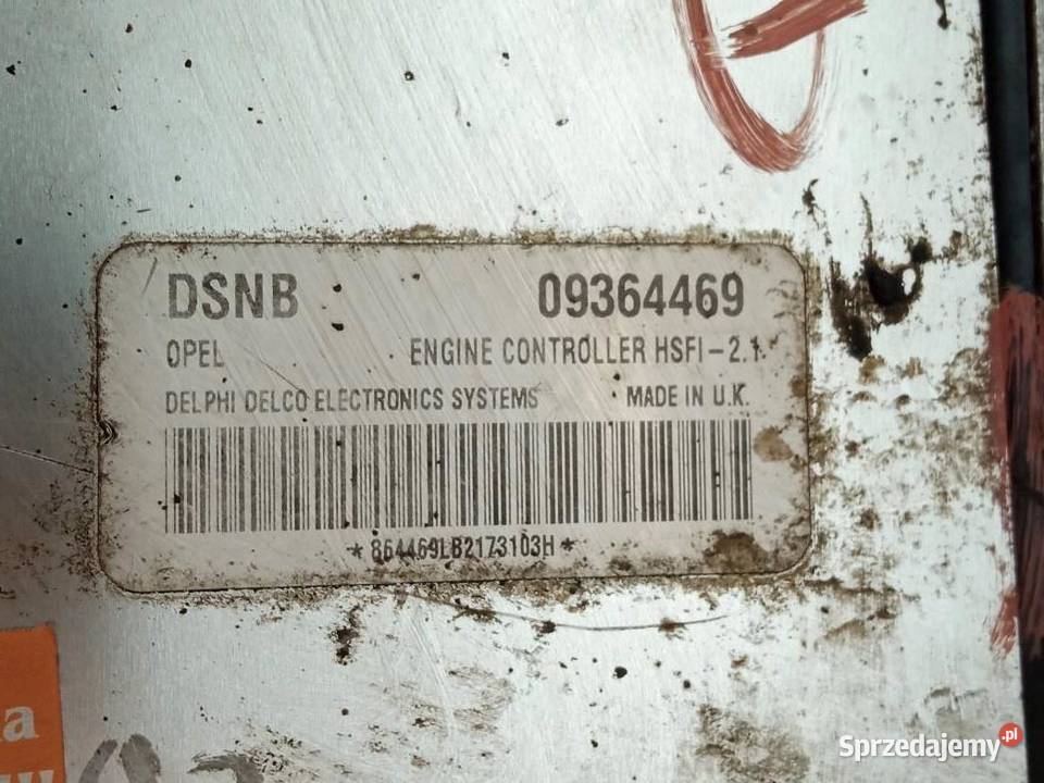 STEROWNIK SILNIKA 09364469 16 B 87 Opel Combo Rok produkcji 2002