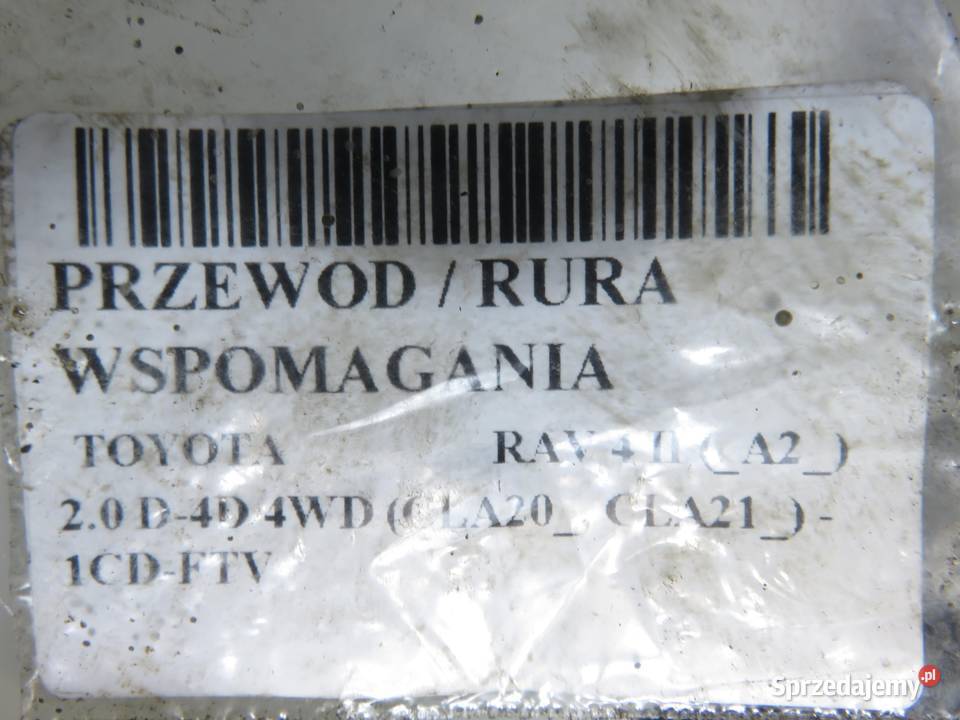 PRZEWÓD WSPOMAGANIA TOYOTA RAV 4 II A2 20 D4D Przewody układu wspomagania