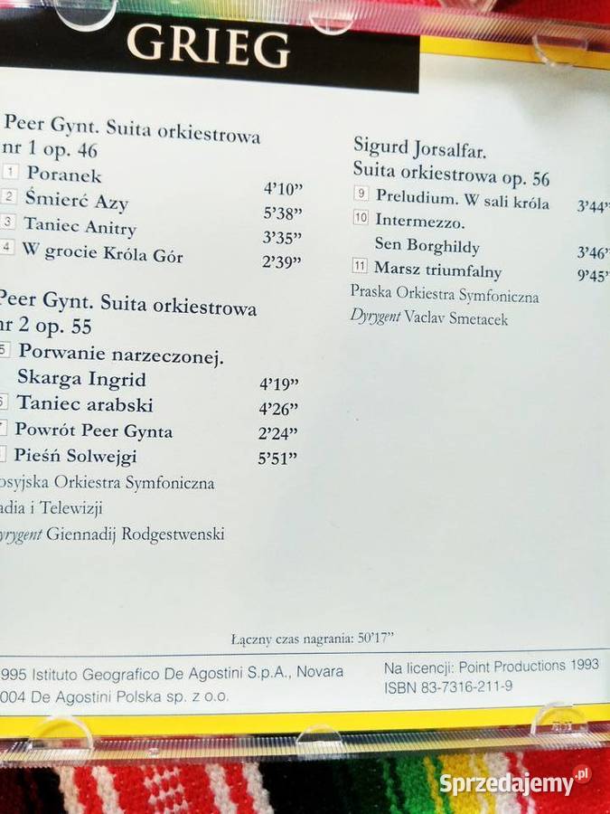 Suita orkiestrowa Grieg muzyka kolekcje Warszawa