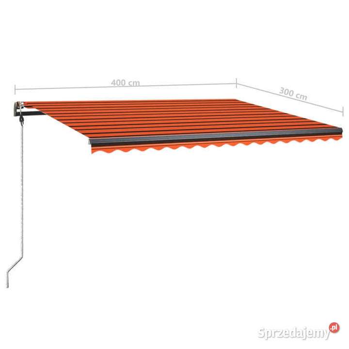 Ręcznie zwijana markiza z LED 400x300 Meble ogrodowe sprzedam