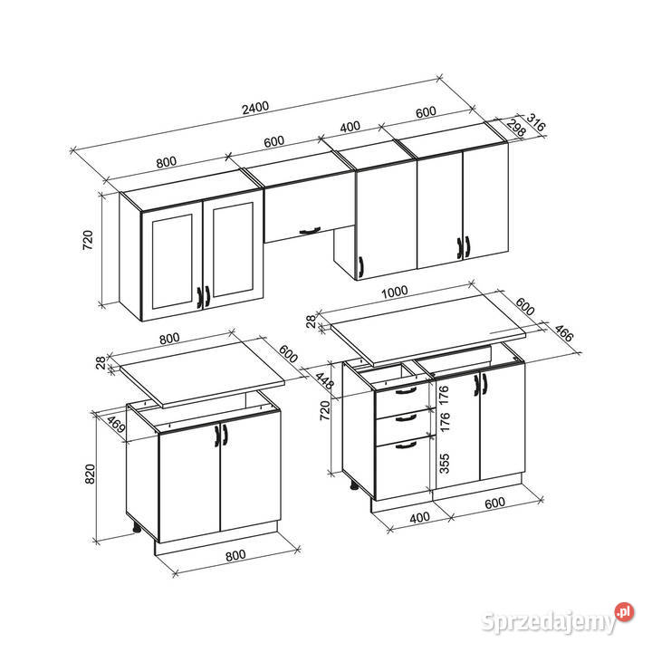 ZESTAW MEBLI KUCHENNYCH ELIZABETH 240 promocja Gniezno