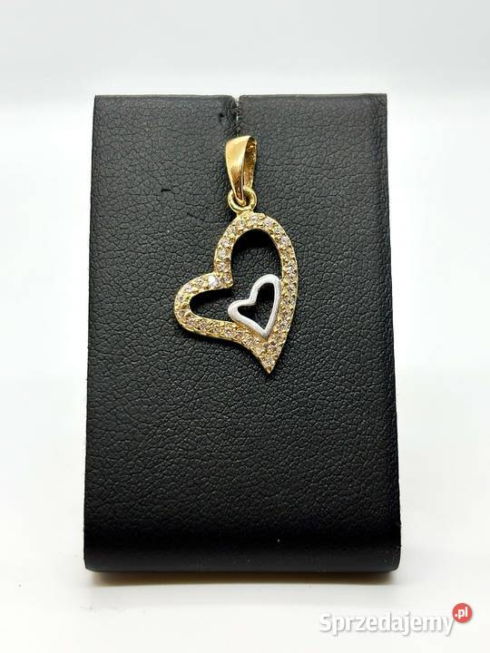 Nowa złota zawieszka pr 585 123g Serce złoto Elbląg