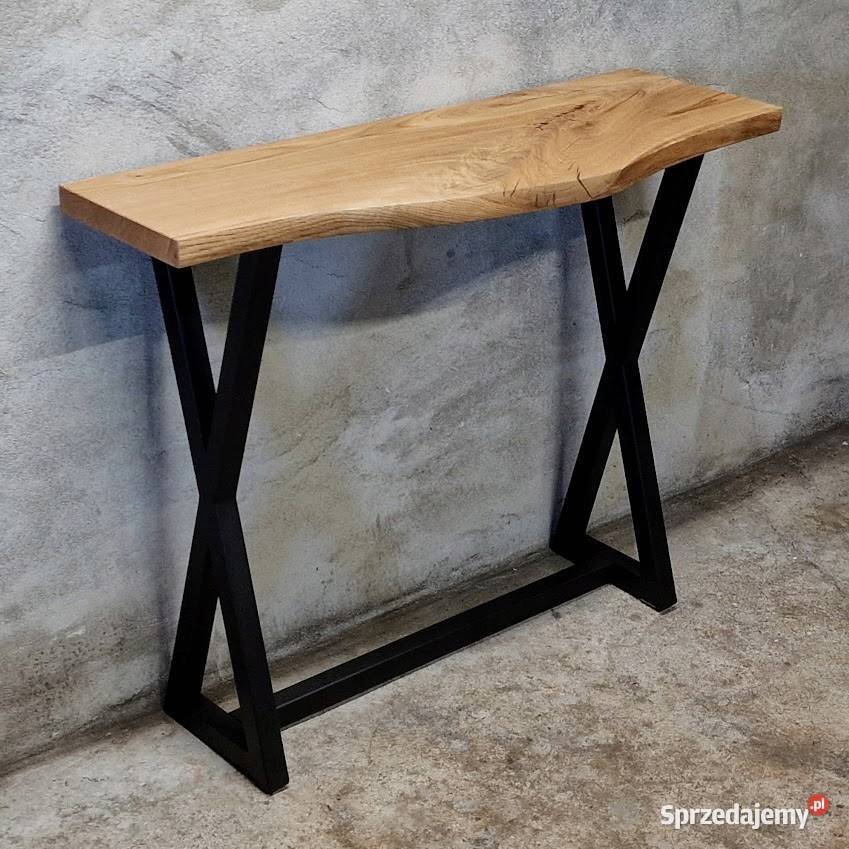 Konsola loft BLAT DĘBOWY z naturalną krawędzią Bartoszyce sprzedam