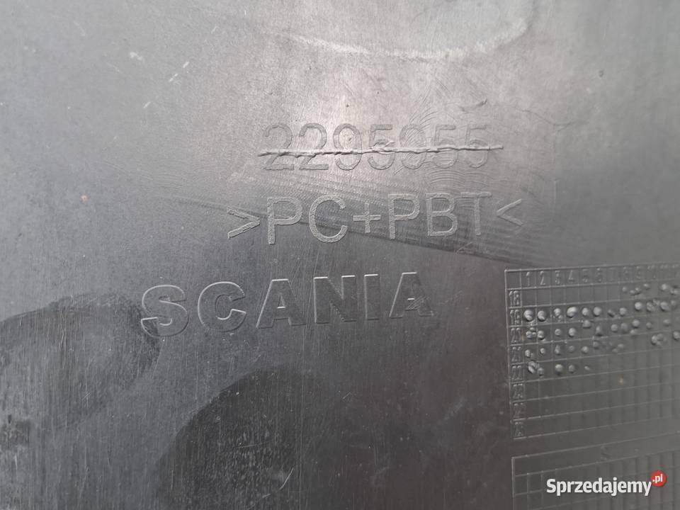 SCANIA R S NAROŻNIK ZDERZAKA PRAWY POSZYCIE Bieleń