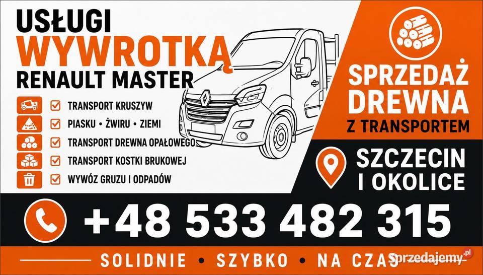 Transport wywrotka ado 3,5y