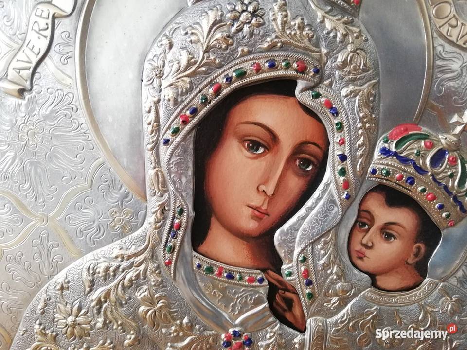 Piękna Ikona Matki Boskiej wskazującej drogę łódzkie