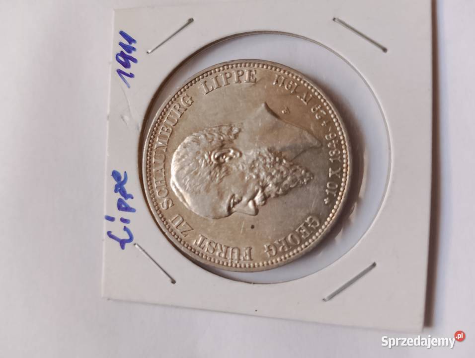 3marki 1911 SchumburgLippe mennicze Rzadkość Kolekcje Busko-Zdrój sprzedam