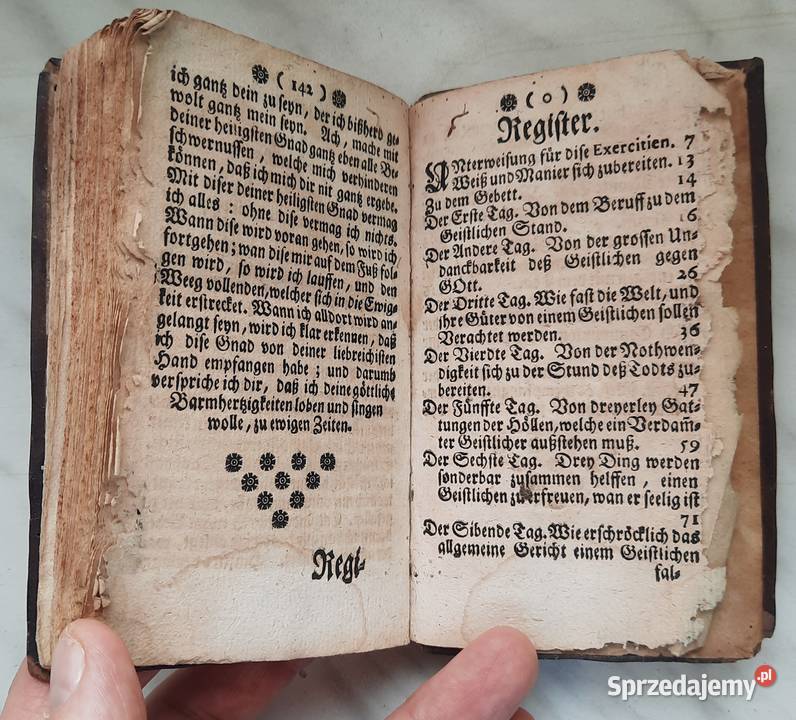 Starodruk Książeczka z 1748 roku śląskie Gliwice