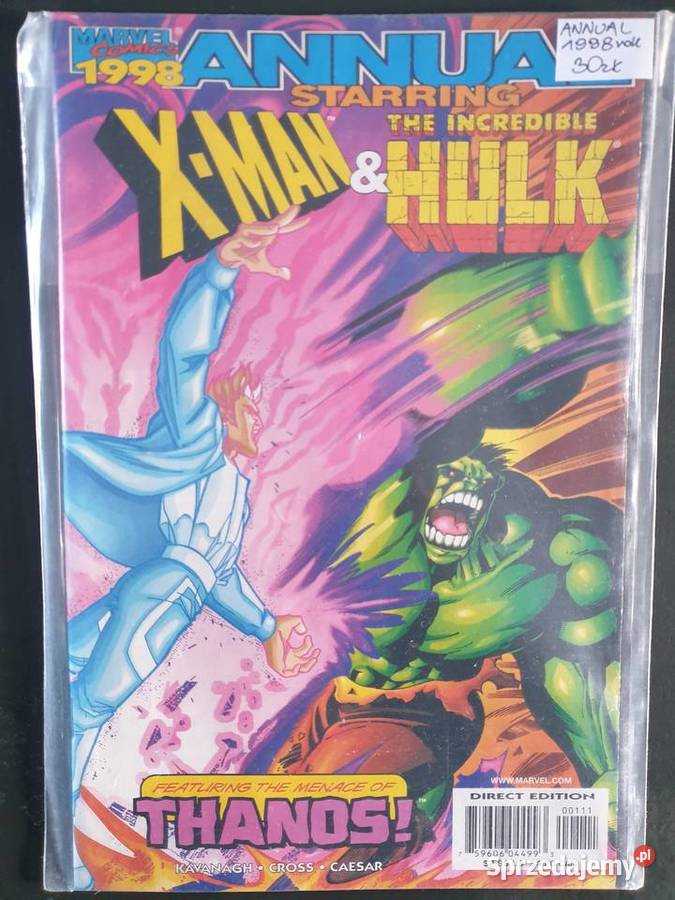 XMan The Incredible Hulk Annual 1998 komiks Gdynia