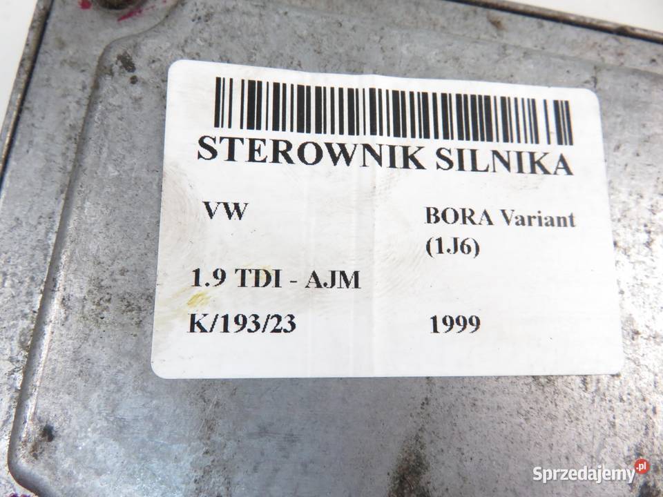 STEROWNIK VW BORA 19 TDI 0281001910 038906019H Komputery małopolskie
