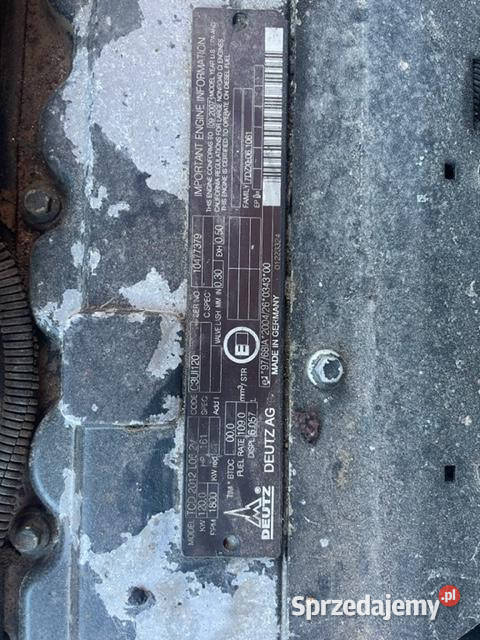 Deutz TCD2012L062V TCD 2012 L06 2V silnik Jastrzębniki sprzedam
