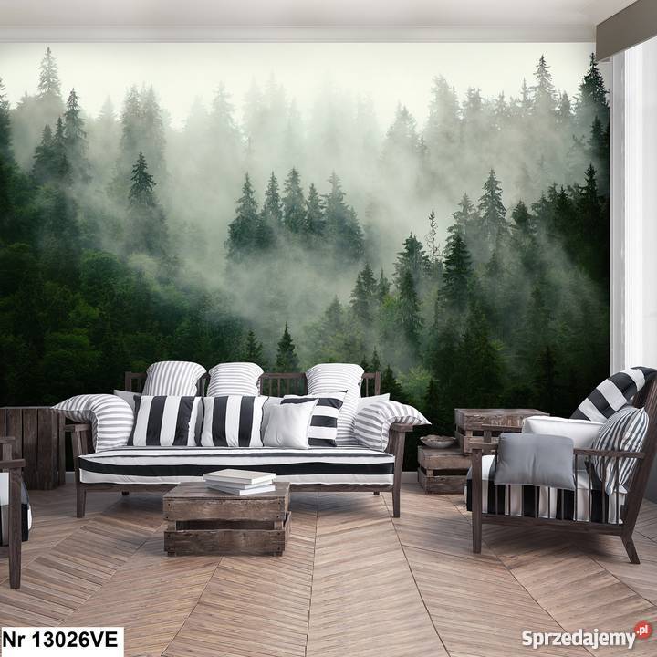 Tapeta fototapeta Las Las we mgle 3D wewnętrzne Leszno sprzedam