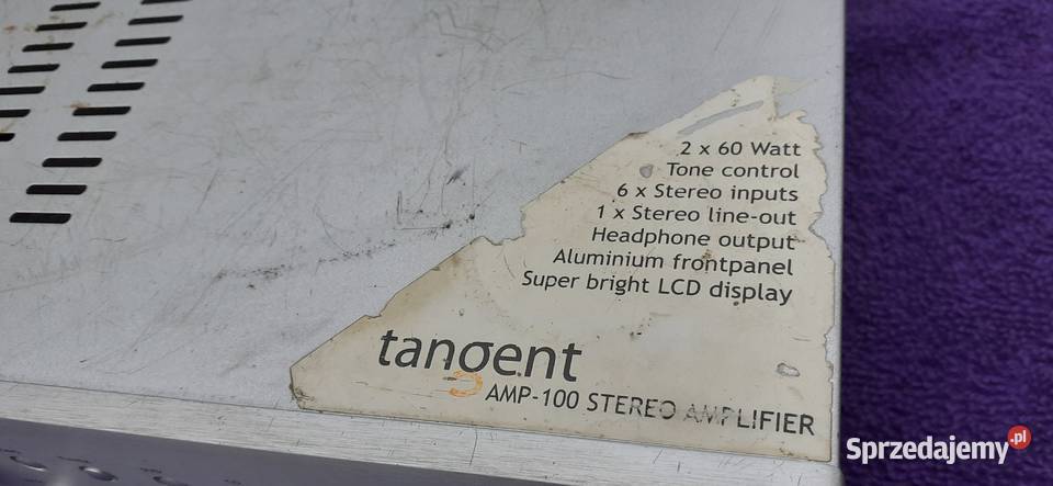 Wzmacniacz Tanqent 2x60W wyświetlacz LCD6 wejść2 Tuszkowo