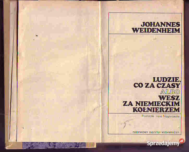 3591 LUDZIE CO CZASY ALBO WESZ NIEMIECKIM KOŁNIE Czyrna sprzedam