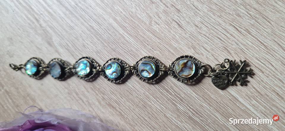 Muszla Paua Bransoletka vintage Bydgoszcz